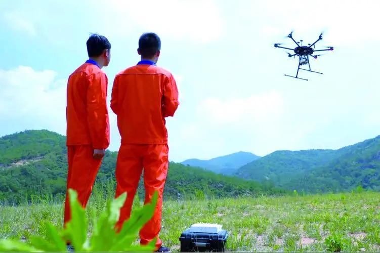 立山无人机倾斜摄影巡检拍摄